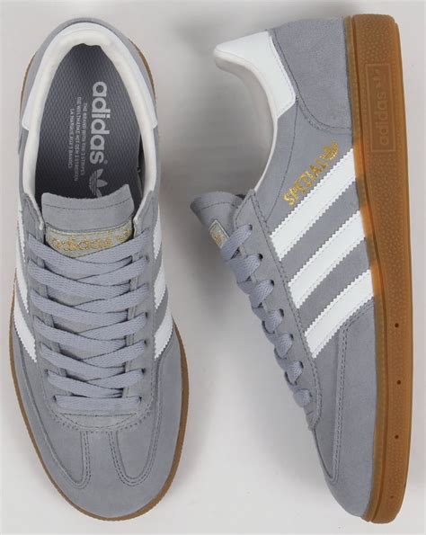 mens adidas light grey spezial trainers|adidas grey tennis shoes men.